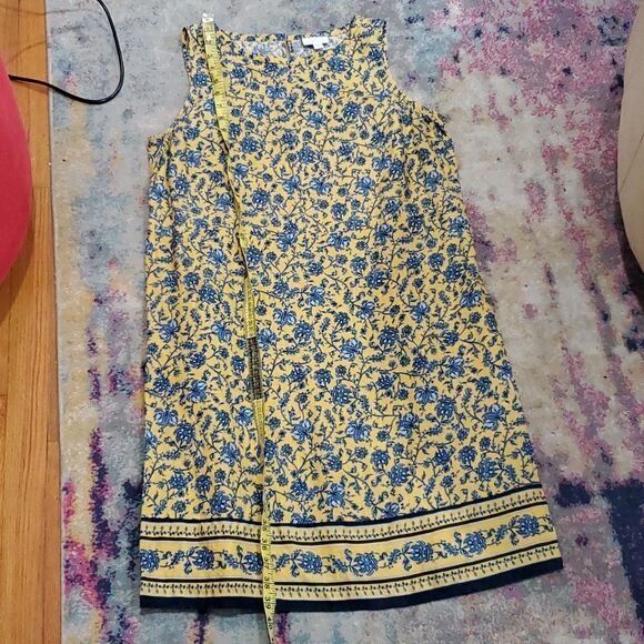 J. Jill 100% Linen Floral Print Dress with Pockets & Free Black Linen Top - Picture 8 of 16